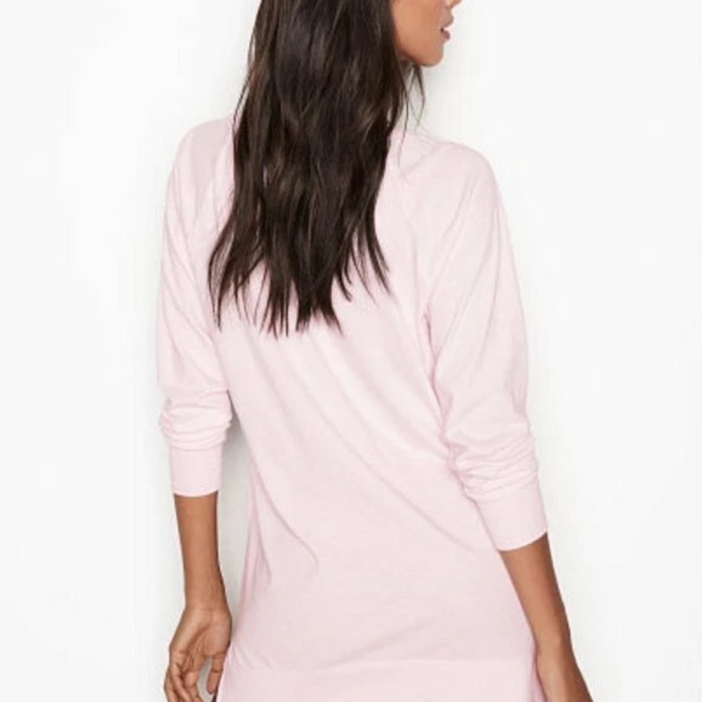 Victoria's Secret Angel Light Pink Pajama Shirt Dress Nightie - Picture 2 of 7